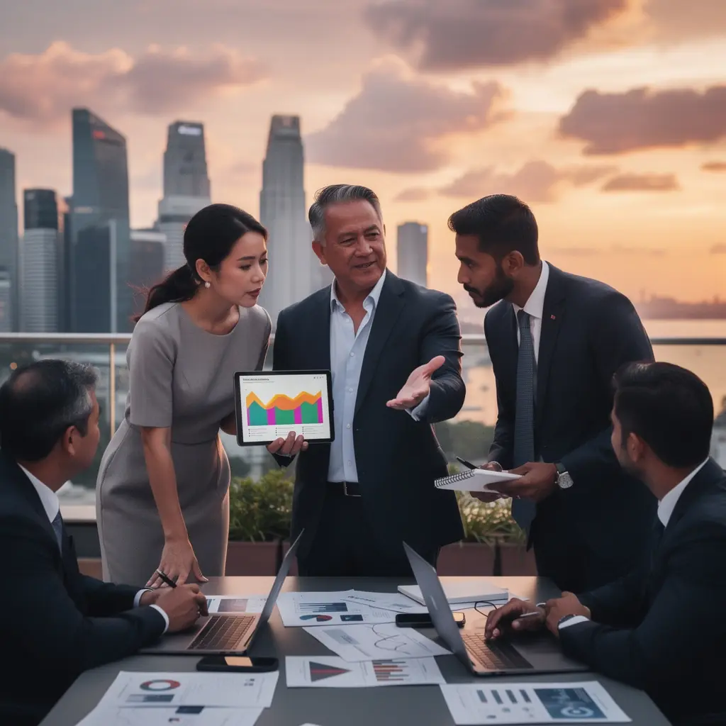 Strategic business meeting